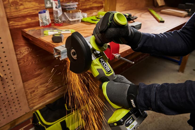Ryobi RAG18BL-0 18V ONE+ 125mm Cordless Angle Grinder (Battery & Charger Excluded) - 9