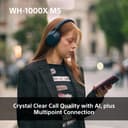 Sony WH-1000XM5 Hard Case Premium Noise Cancelling Wireless Over-Ear Headphones, Bluetooth, Clear Call Quality, Hi-Res Audio, Up to 30hr Battery Life, Includes Hard Case, iOS & Android - Silver - 8