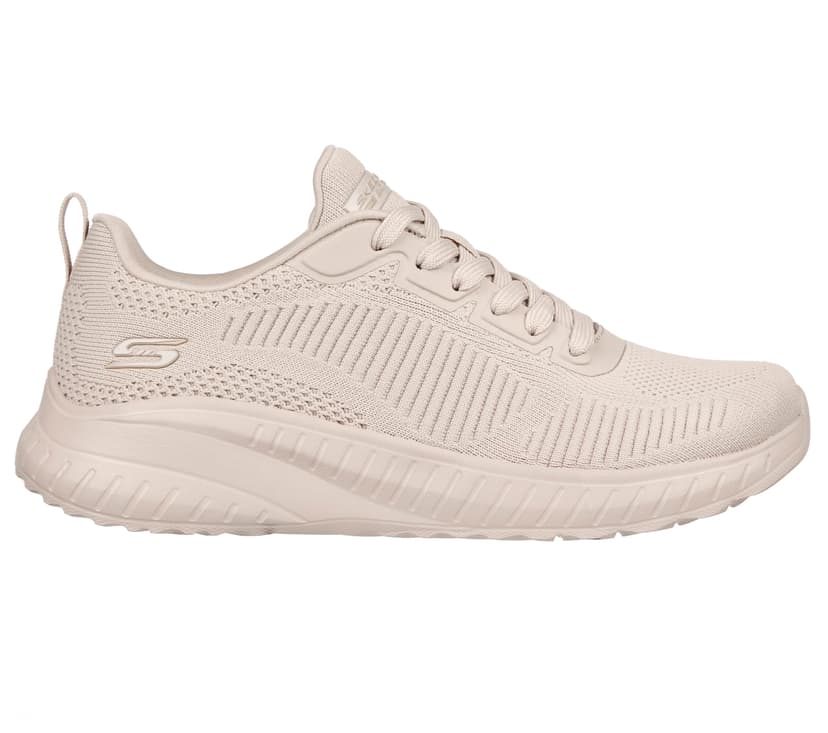 Skechers Womens Bobs Squad Chaos Face Off Sneaker, Nude Engineered Knit, 5.5 UK - 7