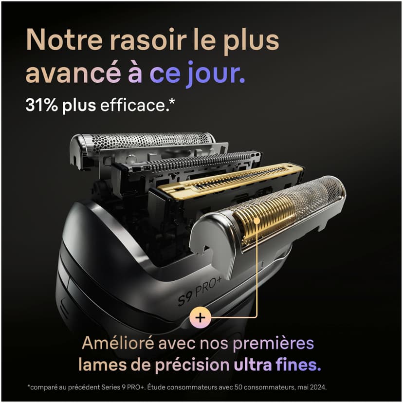 Braun Rasoir Electrique Homme Series 9+ PRO 9665CCE Graphite, Etanche, Lames De Précision Ultra-Fines Et Tondeuse Pro Trimmer Pour Bien Raser La Barbe, Coffret Rasage Avec Station De Nettoyage - 5