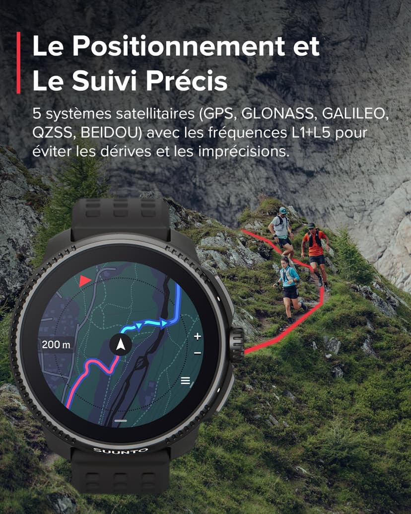 SUUNTO Race GPS Sports Watch, Smartwatch for Multisport Training Workout, AMOLED Touch screen & Digital Crown, Advanced Health & Recovery Supports, 26-Day Battery Life, Dual-GNSS, Offline Map, Black - 3