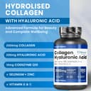 Collagen and Hyaluronic Acid 180 Tablets, 2000mg Hydrolyzed Collagen Quality COLLinstant with Biotin, CoQ10, Zinc, Selenium, Vitamin C & D, Collagen Supplements for Women and Men, Skin, Bones, Joints - 2