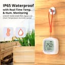 SONOFF SNZB-02WD IP65 Zigbee LCD Capteur Intelligent de Température et d'Humidité, étanche pour Serre/Salle de bain, Surveillance via APP avec Graphiques, Installation Flexible - 2