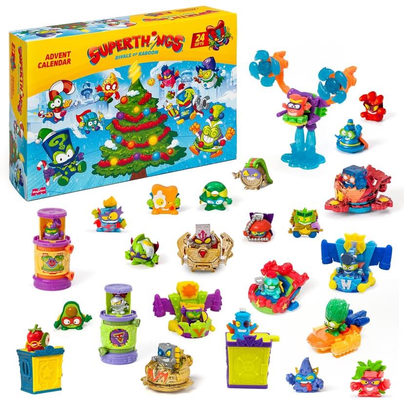 Superthings Calendrier de l'Avent avec 24 cadeaux et surprises spéciaux. Comprend des mini figurines de Superthings, Hideouts, Jets, Exoskeletons et Special Vehicles - 1
