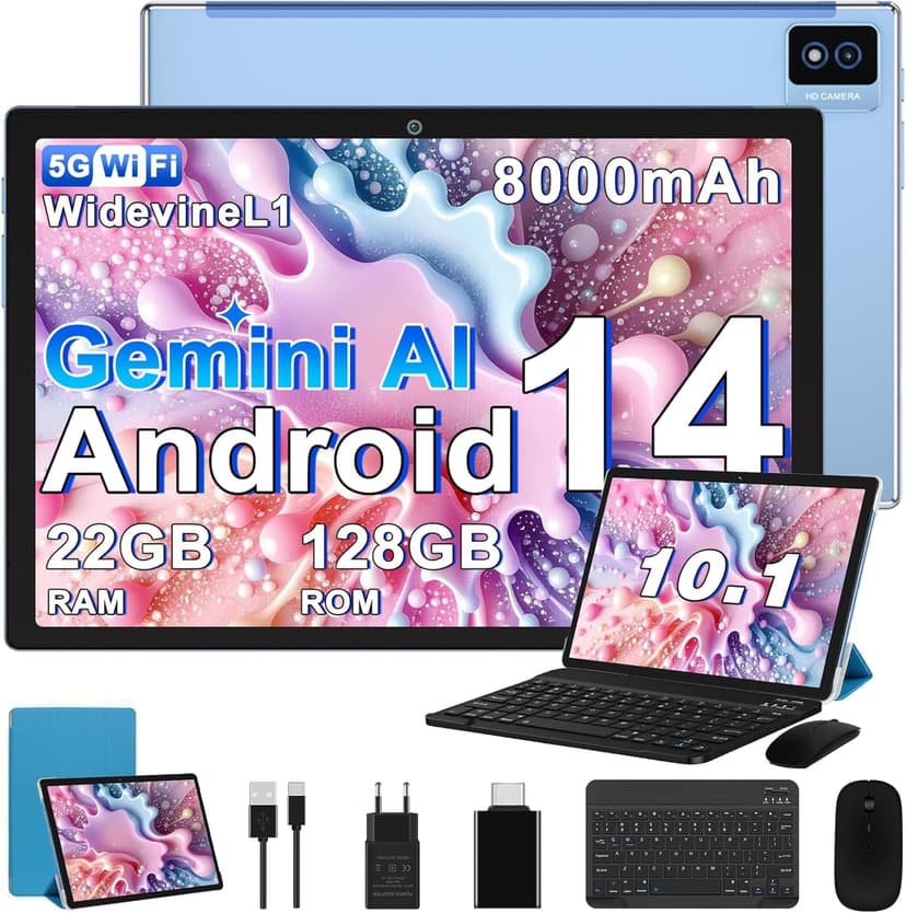 2026 Dernière Tablette Android, 10 Pouces, 22Go RAM + 128… - 1