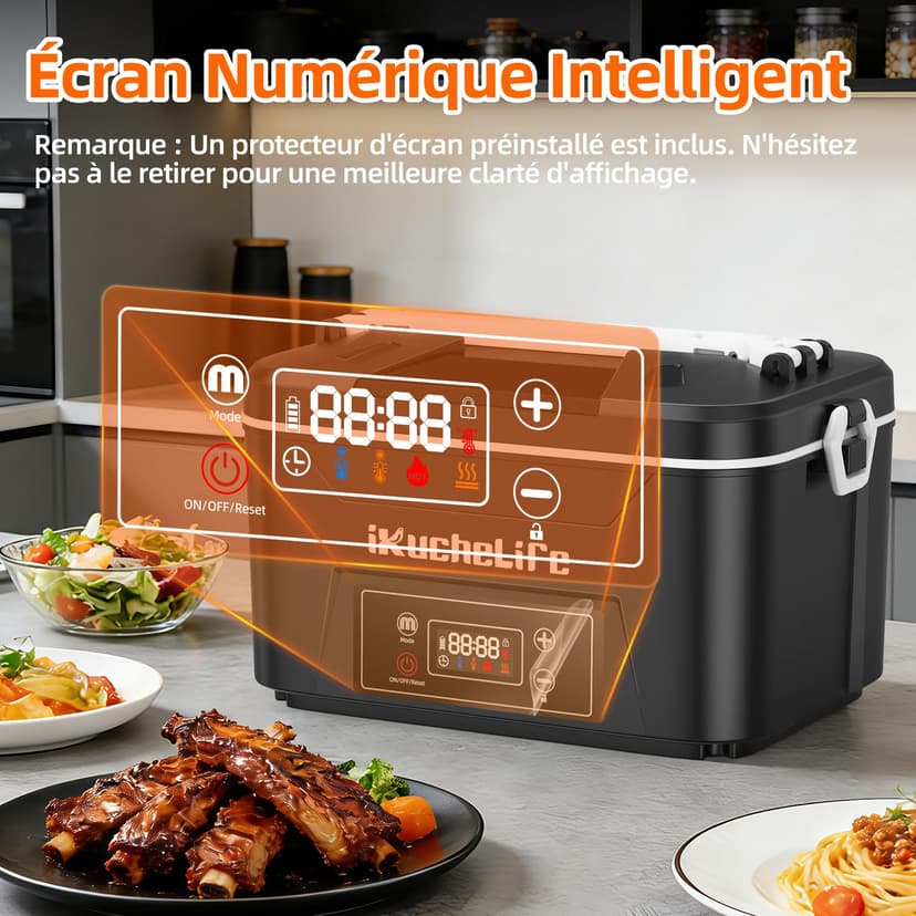 Heated Lunch Box Cordless Electric Lunch Box for Adults - 2