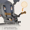 Lionelo HAARI 2in1 Stroller Trike for Kids 1-5 years up to 25 kg, 360° Rotating Seat, Adjustable Parent Steering Handle, Grows with Child, Free-Wheel Mode with Footrest, Canopy & Cup Holder - 8