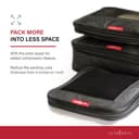 LeanTravel Compression Packing Cubes Luggage Organizers (3) Set (Black) - 8
