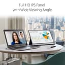 ASUS ZenScreen MB16ACE 15.6 Inch USB Type-C Portable Monitor, FHD (1920x1080), IPS, Flicker free, Low Blue Light, TUV certified, Compatible with USB Type-A, Auto-Rotate, 2nd Generation Smart Case - 2