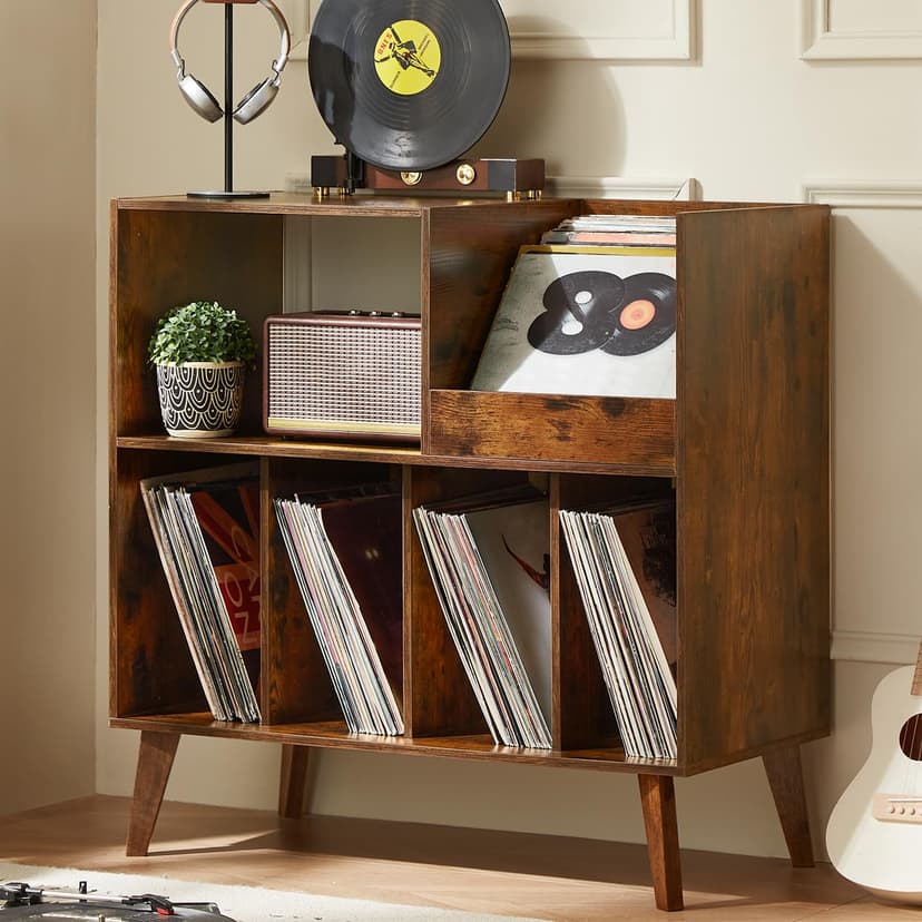 Grand support à vinyles avec rangement, support pour tour… - 1