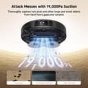 Mova P50 Pro Ultra Robot aspirateur et serpillère, aspiration 19 000 Pa avec brosse anti-nœuds, balai amovible et relevable pour tapis et sol, serpillère et planche à laver de 75 °C, séchage et - 4