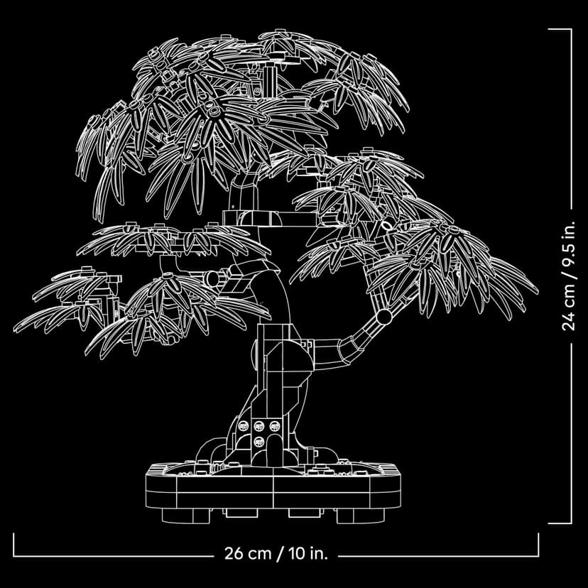 LEGO Botanicals Japanese Maple Bonsai Tree - Artificial Plant Building Kit for Adults with Red and Orange Leaves and Buildable Pot, DIY Office and Home Decoration, Gift for Women and Men 10348 - 8