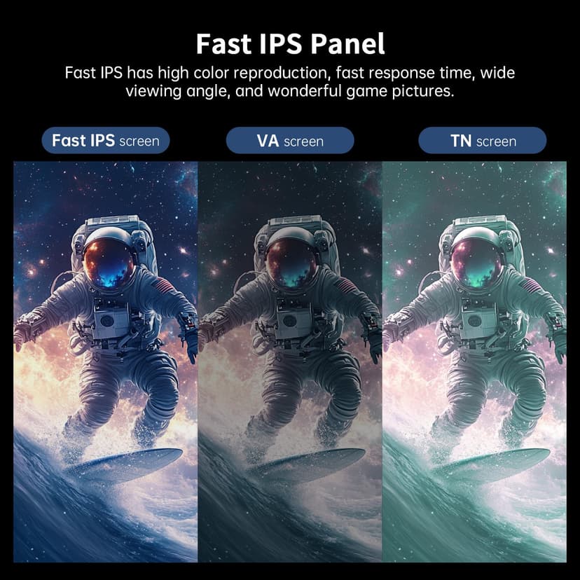 KTC 24.5 inch 400Hz 240Hz Gaming Monitor | Fast IPS 1ms | FHD 1080P Monitor | HDR 400 128% sRGB | HDMI x2, DP x2 |Tilt Adjustability VESA Monitors Black H25X7 - 4