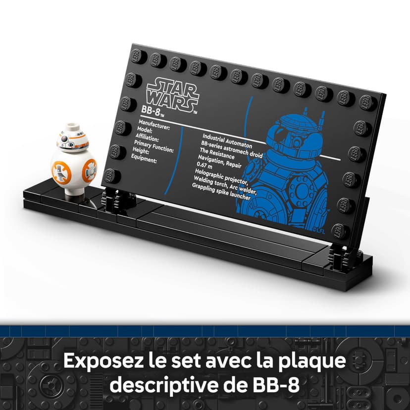 LEGO Star Wars 75452 Droïde Astromécano BB-8 - Maquette de Figurine de Droïde - Jouet de Construction avec Tête Pivotante & Roue - Décoration de Chambre - Cadeau pour Garçon, Fille & Fans dès 10 Ans - 5