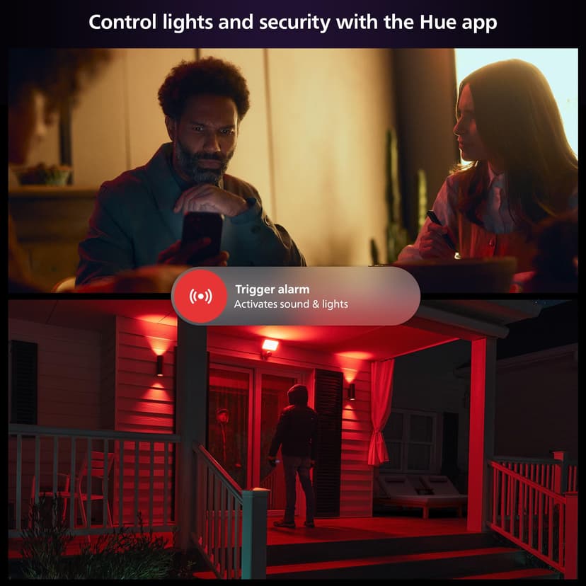 Philips Hue Secure Floodlight with Integrated Smart 1080p Home Security Camera, Black, for Outdoor Use, Easy to Install, Two-Way Talk, Works with the Security Center in the App - 5