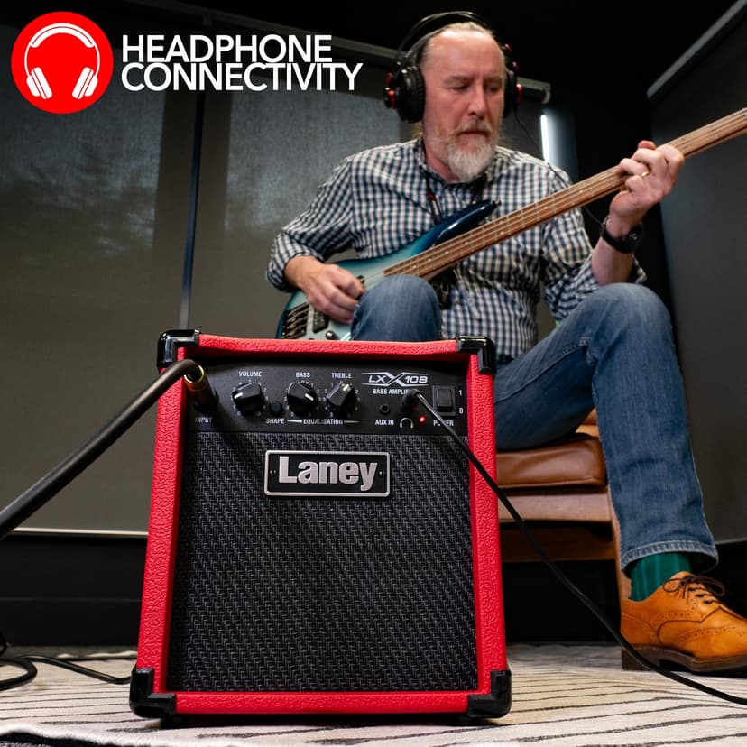 Laney LX10B LX Series - Bass Guitar Amp - 10 Watt - Red, LX10B-RED - 6