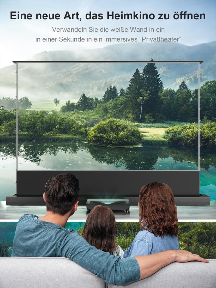 Écran de projection motorisé AWOL VISION 120" ALR Floor Rising pour projecteur à ultra courte focale, écran sur pied pour home cinéma, Ultra HD 4K/8K, rejet de lumière ambiante à 95% 3D actif-ALR-F220 - 8