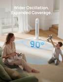 Dreo ventilateur colonne silencieux, Vitesse 7,6 m/s - Oscillant à 90° ventilateurs tour pour chambre, 92 cm de haut, Télécommande incluse, 4 vitesses, 4 modes, minuterie 8H, Noir - Nomad One - 5