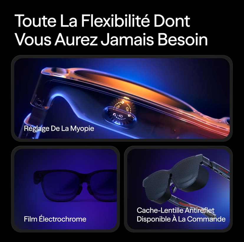 VITURE Lunettes XR Luma Pro — Écran Ultra Net de 152” en 1200p 120Hz, FOV 52°, Film Électrochrome, Harman Audio, Compatibles avec iPhone 17/16/15, Android, Mac, PC, Steam Deck, Switch 2 – Standard - 4