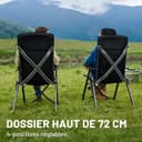 TIMBER RIDGE Chaise Pliante Camping Portable 150kg Fauteuil Jardin Exterieur Dossier Haut 4 Positions Réglables Fauteuil Realx Inclinable pour Terrasse Balcon Jardin Camping Pique-Nique - 5