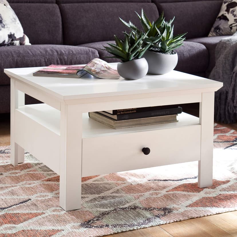 trendteam smart living - 110014801 Coffee Table Living Room Table Universal Dimensions (W x H x D) 70 x 46 x 70 cm White - 2