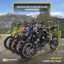 Actionbikes Motors Mini Delta 49 CC Moto-Cross pour Enfants | Freins à Disque - Filtre à air Sport - Échappement Sport - Pneus à air - Pocket Bike - Moto - Motocross - Dirt Bike - Dirtbike (Noir) - 8