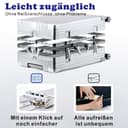 Aoliwei Suitcase Hand Luggage · Silver · Aluminium Frame · Hard Shells in Polycarbonate · Trolley Travel Luggage · Travel Suitcase with 4 Double Wheels · TSA Combination Lock · S-55 cm - 2