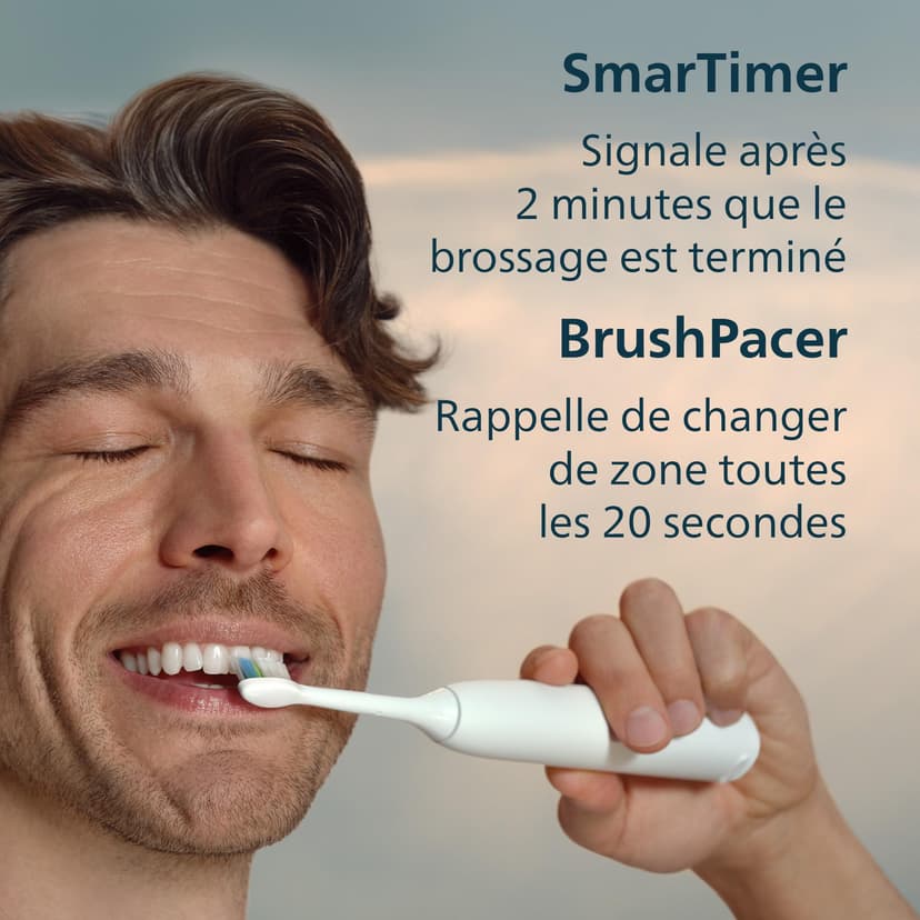 Philips Sonicare 5500 - Brosse à dents électrique sonique avec 2 modes, Alerte de pression, EasyStart, SmarTimer et BrushPacer, Blanc, modèle HX7110/02 [Nouvelle technologie] - 8