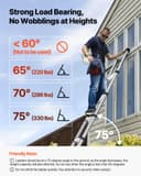 VEVOR 12.5ft Telescoping Ladder, Aluminum Lightweight Multi-Purpose Collapsible Extension, One-Touch Retraction Ladder, Heavy Duty 330LBS Max Capacity with Non-Slip Feet, for Home, Outdoor Work, Loft - 6