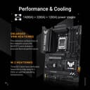 ASUS TUF GAMING B850-PLUS WIFI AMD ATX motherboard, 14+2+1 80A DrMOS power stages, DDR5, PCIe 5.0 Ready, 3xM.2 slots, Wi-Fi 7, Realtek 2.5Gb Ethernet, DisplayPort, HDMI, USB 20Gbps Type-C, Aura Sync - 3