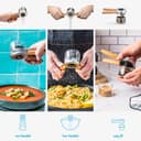 Dreamfarm Ortwo Original Ergonomic 1-or-2-Handed Re-Fillable Pepper, Spice, Seed, Coffee Mill with 6 Grind Settings - 2oz Wood - 4