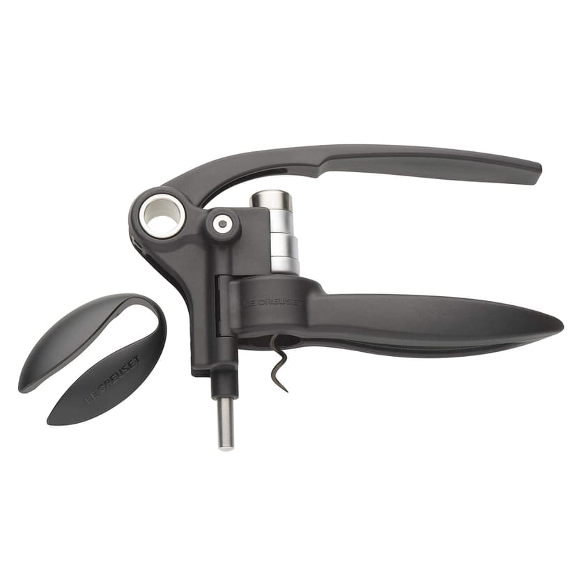 Le Creuset Lever Corkscrew and Foil Cutter Wine Accessory Gift Set, for All Cork Types, LM-250, Black Onyx, 59058011000410 - 1