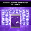 WD Purple Pro 8TB Smart Video 3.5" Internal Hard Drive, AllFrame AI Technology, 7200 RPM, SATA 6 GB/s, 550TB/yr, 256MB Cache - 4