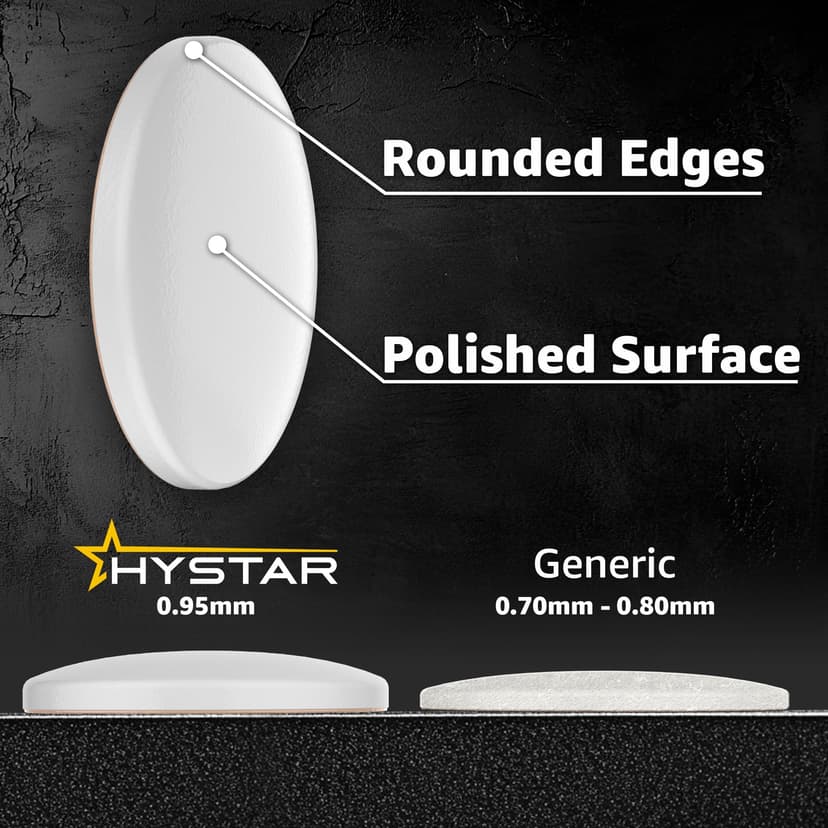 Hystar® Aero Glides | 40 Dot Mouse Skates for Glass Mousepad | High-Density PTFE | Rounded and Polished for Quiet Use - 3