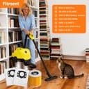 Pack of 15 for Kärcher KFI 357 Vacuum Cleaner Bags + 2 Filters + 2 Filter Brushes Replacement for Kärcher WD2 Plus, WD2, WD3, SE4002, SE4001 KWD1-3 WD3.200, 2.863-314.0, Filter for WD3P Accessory Set - 3