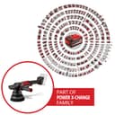Einhell Professional Polisseuse excentrique sans fil CP-EP 18/125 Li BL-Solo Power X-Change (18 V, plateau 125 mm, moteur Brushless, vitesse de rot. 500-3 800 tr/min, avec 3 disques, sans batterie) - 2