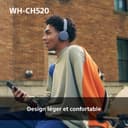 Sony WH-CH520 - Casque Bluetooth sans Fil, Multipoint, Micro intégré - jusqu'à 50 Heures d'autonomie et Charge Rapide - Noir - 4