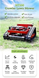 FUNNYBSG Smart Lawn Mower with Remote Control - Gas Powered and Crawler, 7.5/HP, 30° Slope Capacity, Ideal for Farms, Home Gardens, Orchards and Lawn Care - 4
