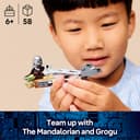 LEGO Star Wars 75436 The Mandalorian & Grogu's Speeder Bike Toy - incl. a Grogu Figure & Din Djarin Minifigure w/a Blaster - Small Birthday Gift for 6+ Year Old Boys & Fans - 2