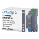 Shelly Pro 2, Wi-Fi 2-Channel Smart Relay Switch, Home Automation, Dry Contacts, Compatible with Alexa & Google Home, iOS Android App, Lights Automation, Remote Control, DIN-rail Mounting - 1