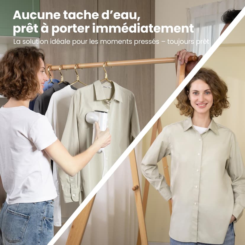 Neakasa Magic 1 Défroisseur vapeur portable avec aspiration, compact et pliable, pas de planche à repasser nécessaire, utilisation à une main - 5
