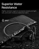 SHOKZ OpenRun Bone Conduction Headphones, Open-Ear Bluetooth Sports Earphones with Mic, IP67 Waterproof Wireless Headset for Running and Workout, 8H Playtime, USB-C - Black, Sport headband - 5