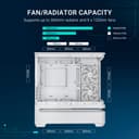 ASUS Prime AP202 ARGB Coque mATX Blanche avec Verre incurvé entièrement trempé, Prend en Charge Les Cartes Graphiques jusqu'à 420 mm de Long, radiateurs de 360 mm de Long, Rail Facile à détacher - 5