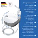 Beurer IH 18 Nébuliseur pour rhumes et maladies respiratoires telles que l'asthme et la BPCO, pour la nébulisation de médicaments, nébuliseur pour adultes et enfants, design en blanc, compact - 6