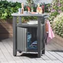 Keter Barbecue Side Table with Single Door, Graphite, 54 x 70 x 90 cm, 6130 - 2