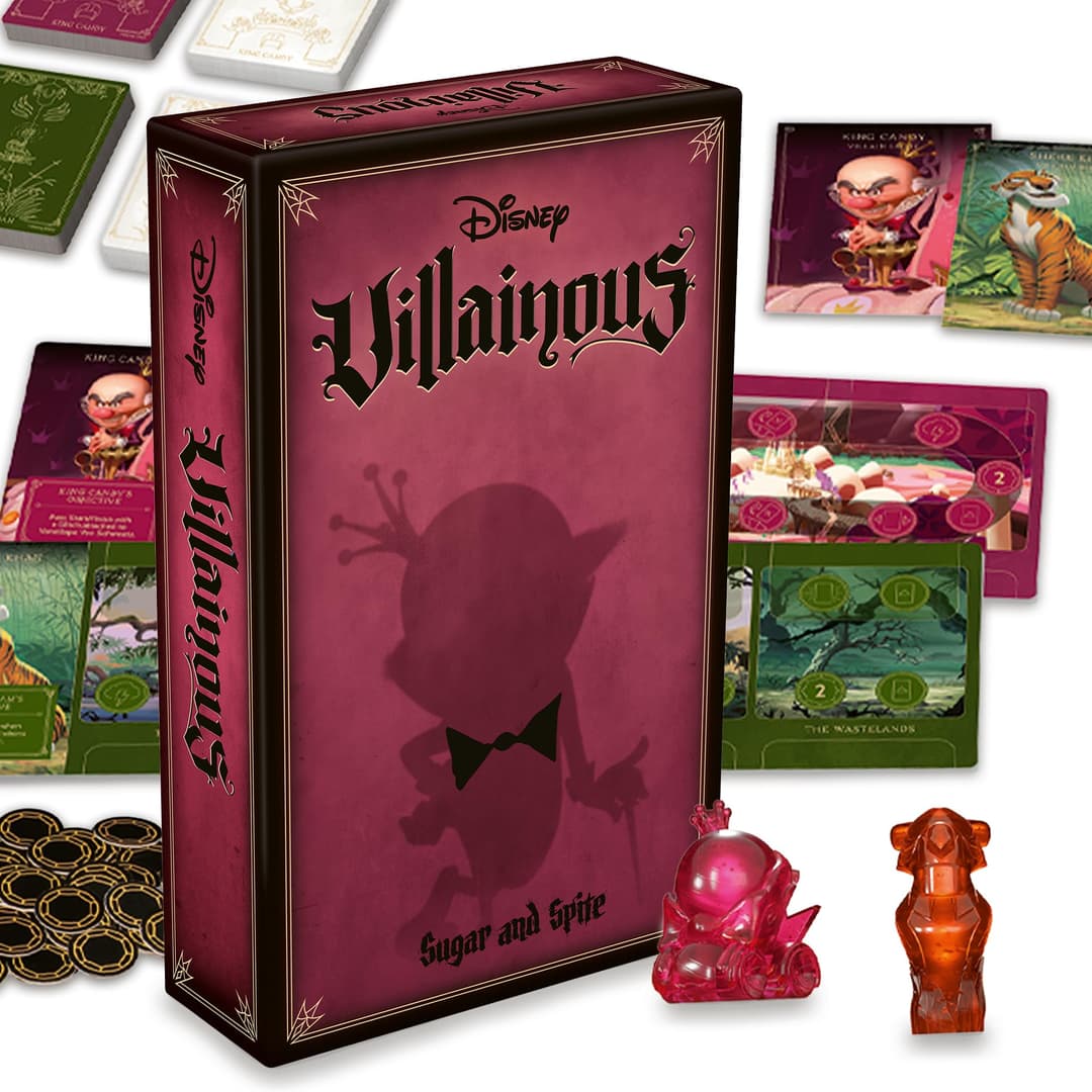 Ravensburger Disney Villainous - Sugar & Spite Strategy Board Game - Compatible with Other Villainous Games - with King Candy or Shere Khan - 2019 Toy of The Year Award Winning Line - Ages 10+