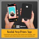 KODAK Step Instant Smartphone Photo Printer, Portable Mini Color Wireless Mobile Printer, Zink 2x3” (5.1x7.5 cm) Sticky-Back Photos, Bluetooth Compatible with iOS & Android Devices, Editing App, Black - 4