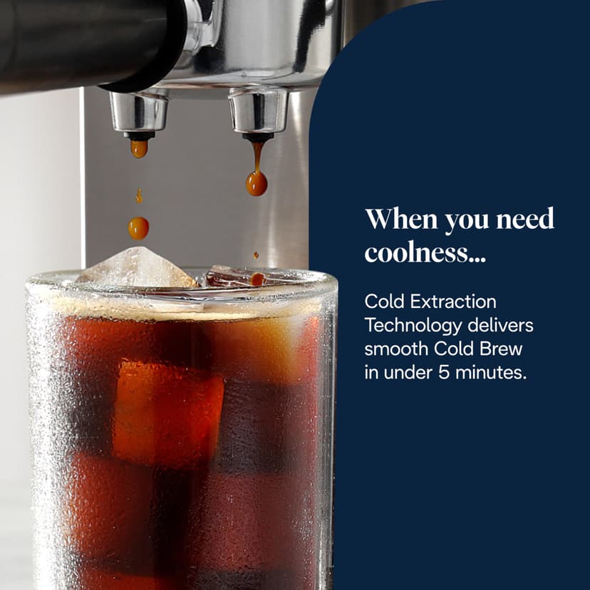 De'Longhi Dedica Duo EC890.M, Barista Coffee Machine with Pump, Espresso and Cold Brew, Manual Coffee Machine with LatteArt Steam Rod, 15 cm Wide, 2 Espresso, Touch Screen, Cup up to 13 cm, Metal - 3