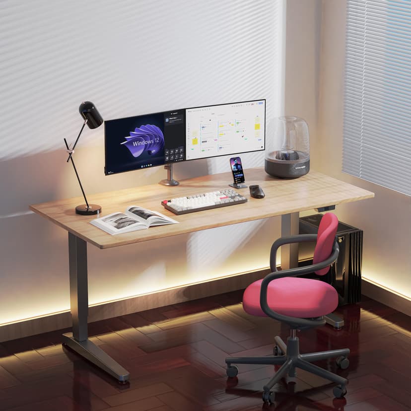 Ergosolid Heavy Duty Swivel Desk Mount with Gas Spring for Two 17-35 Inch LED LCD Monitors, VESA 75mm and 100mm up to 2x9 kg - 3