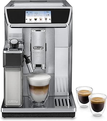 Delonghi Primadonna Elite Experience ECAM 656.85. MS Freestanding Fully Automatic Espresso Machine Black, Metallic – Coffee (Freestanding, Espresso Machine, Black, Metallic, Cup, Stainless Steel, Sensor)
